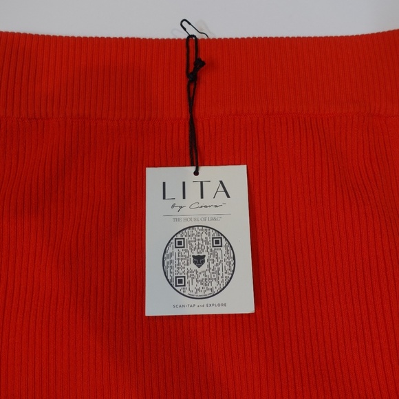 REVOLVE Lita by Ciara True Rib Tank Top & Skirt SET Fiery Red Size XS NWT - Picture 10 of 15